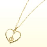 Heart Necklace/Gold color