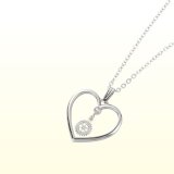 Heart Necklace/Silver color