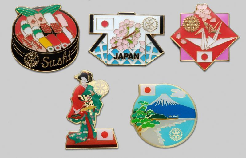 Photo1: Japanese Pins (5 pieces) (1)
