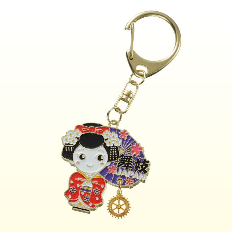 Photo1: Key Holder (Japanese Doll) (1)